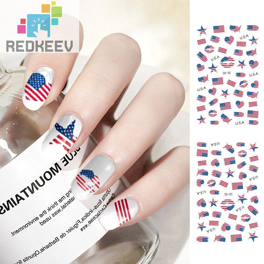 Bộ 5 Miếng Dán Trang Trí Móng Tay Không Độc Hại Chống Thấm Nước Cho Nữ