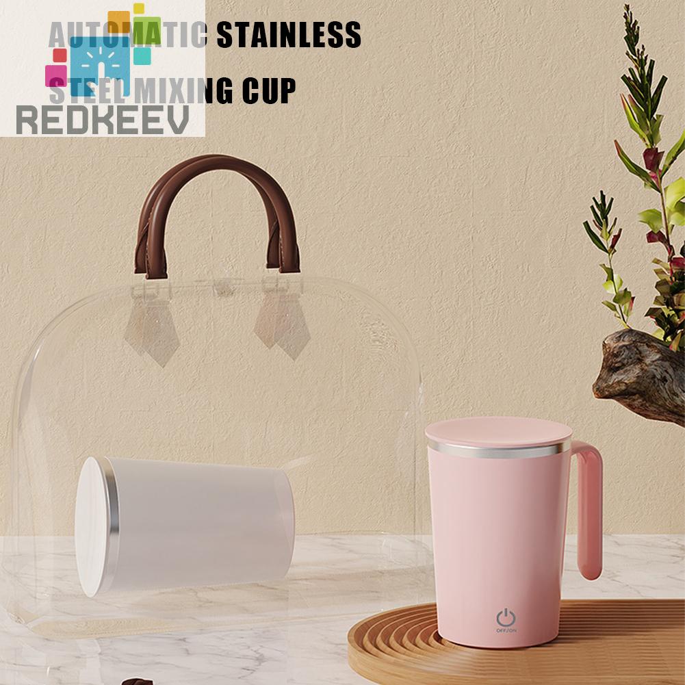 Cốc Trộn Tự Động Thông Minh 400ml Bằng Thép Không Gỉ Cổng USB