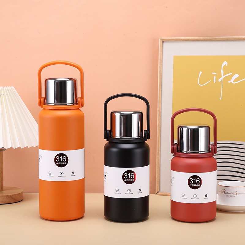 Bình Nước Giữ Nhiệt Bằng Thép Không Gỉ 316 Dung Tích 1.5L Dễ Dàng Mang Theo