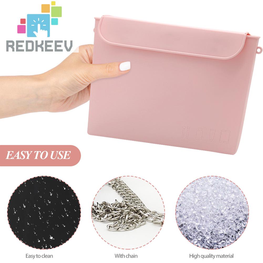 Túi Đựng Mỹ Phẩm Bằng Silicone Gọn Nhẹ Cho Nữ