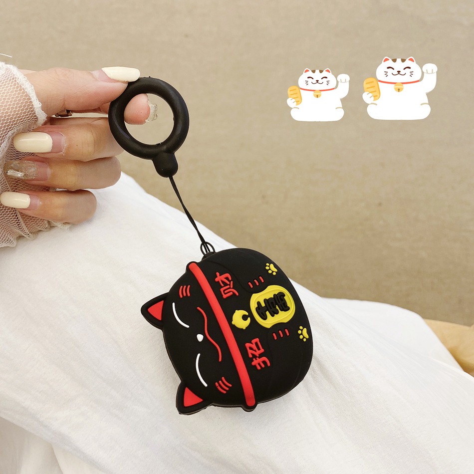 Vỏ Bảo Vệ Hộp Sạc Tai Nghe Samsung Galaxybuds2 Pro / buds live / buds Pro Bằng Silicon Hình Mèo Dễ Thương