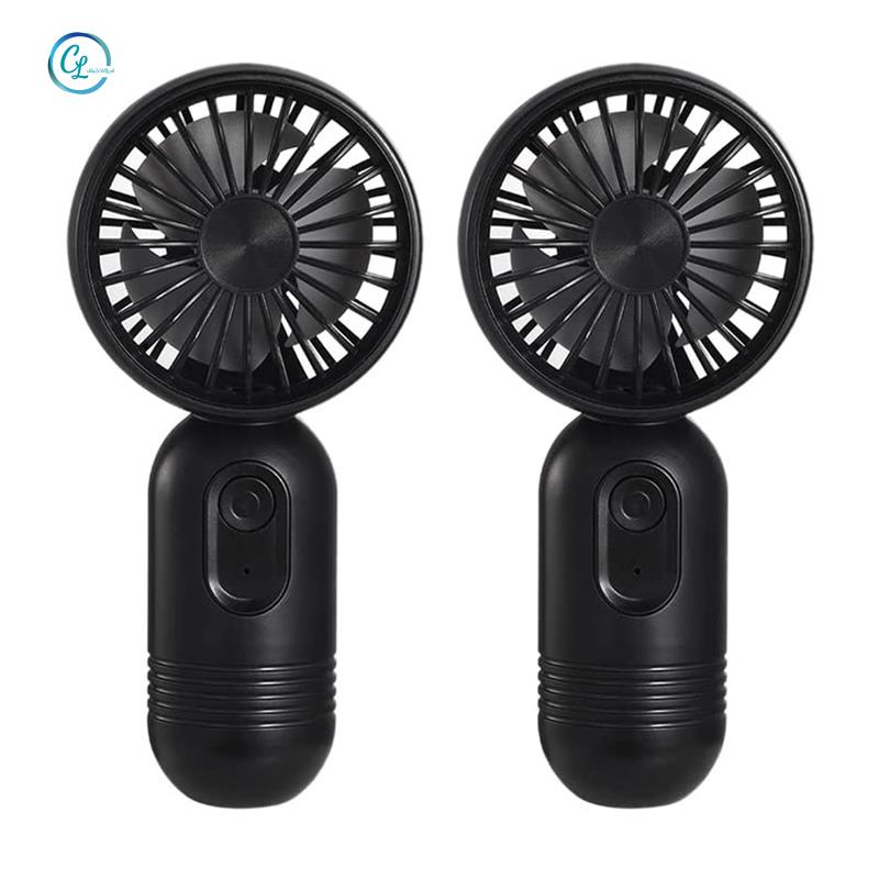 Set 2 Quạt Mini Cầm Tay 3 Tốc Độ Kèm Sạc USB Tiện Dụng Chất Lượng Cao