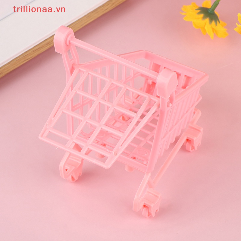 Mô Hình Xe Đẩy Mua Sắm Mini Tỉ Lệ 1: 12 Trang Trí Nhà Búp Bê