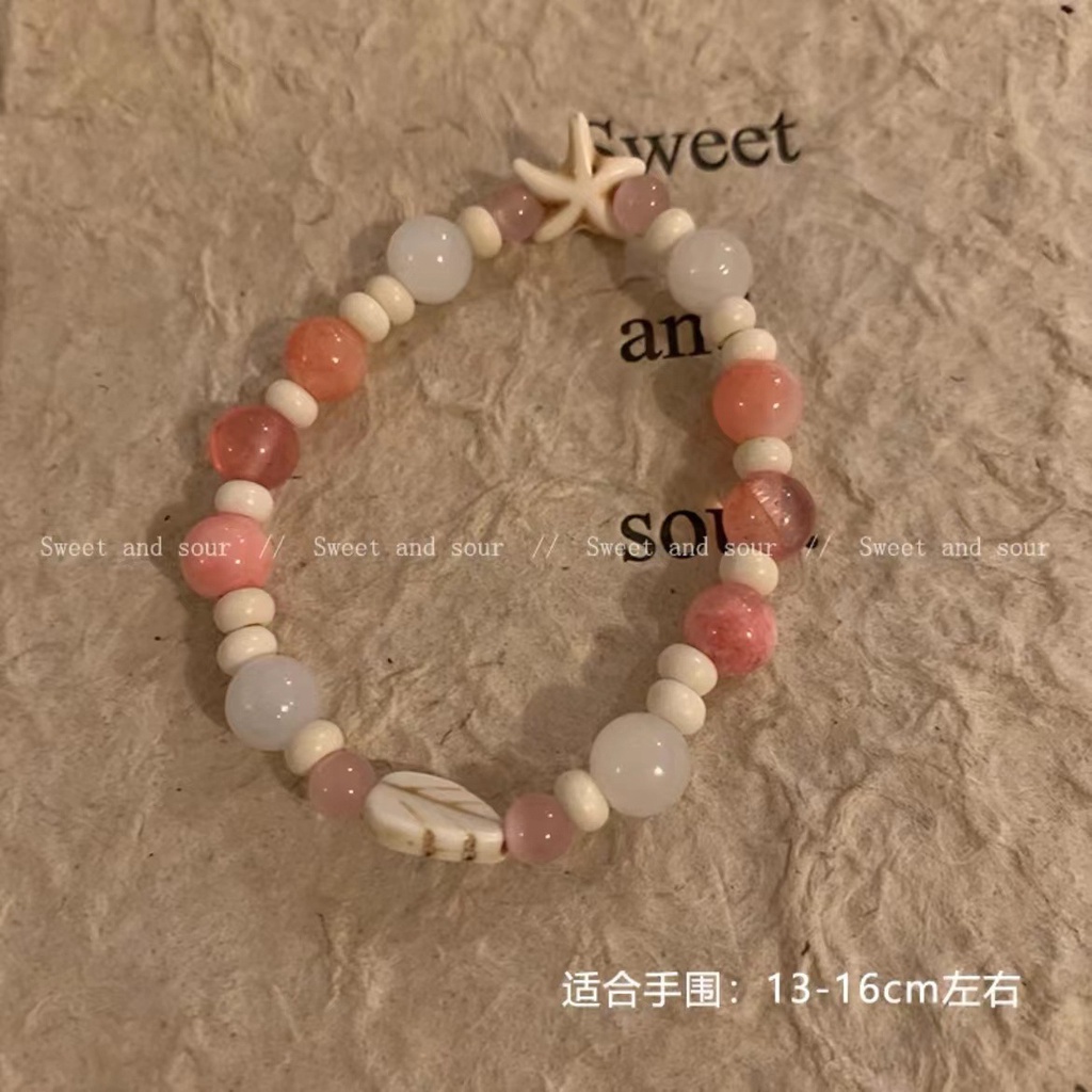 Vòng Tay Chuỗi Hạt Hình Sao Biển Nhiều Màu Sang Trọng Thời Trang Mùa Hè Cho Nữ