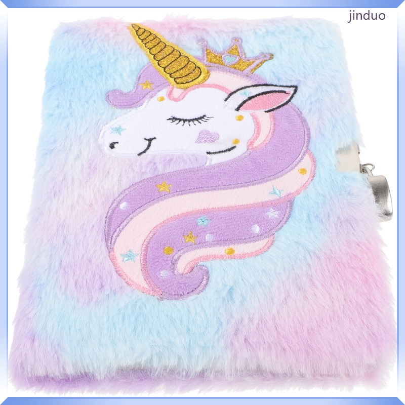 Plush lock book kids unicorn diary notebook tạp chí sản phẩm sữa girl student .vn