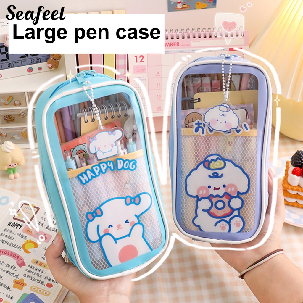 Bóp Viết Trong Suốt In Họa Tiết Hoạt Hình Dễ Thương