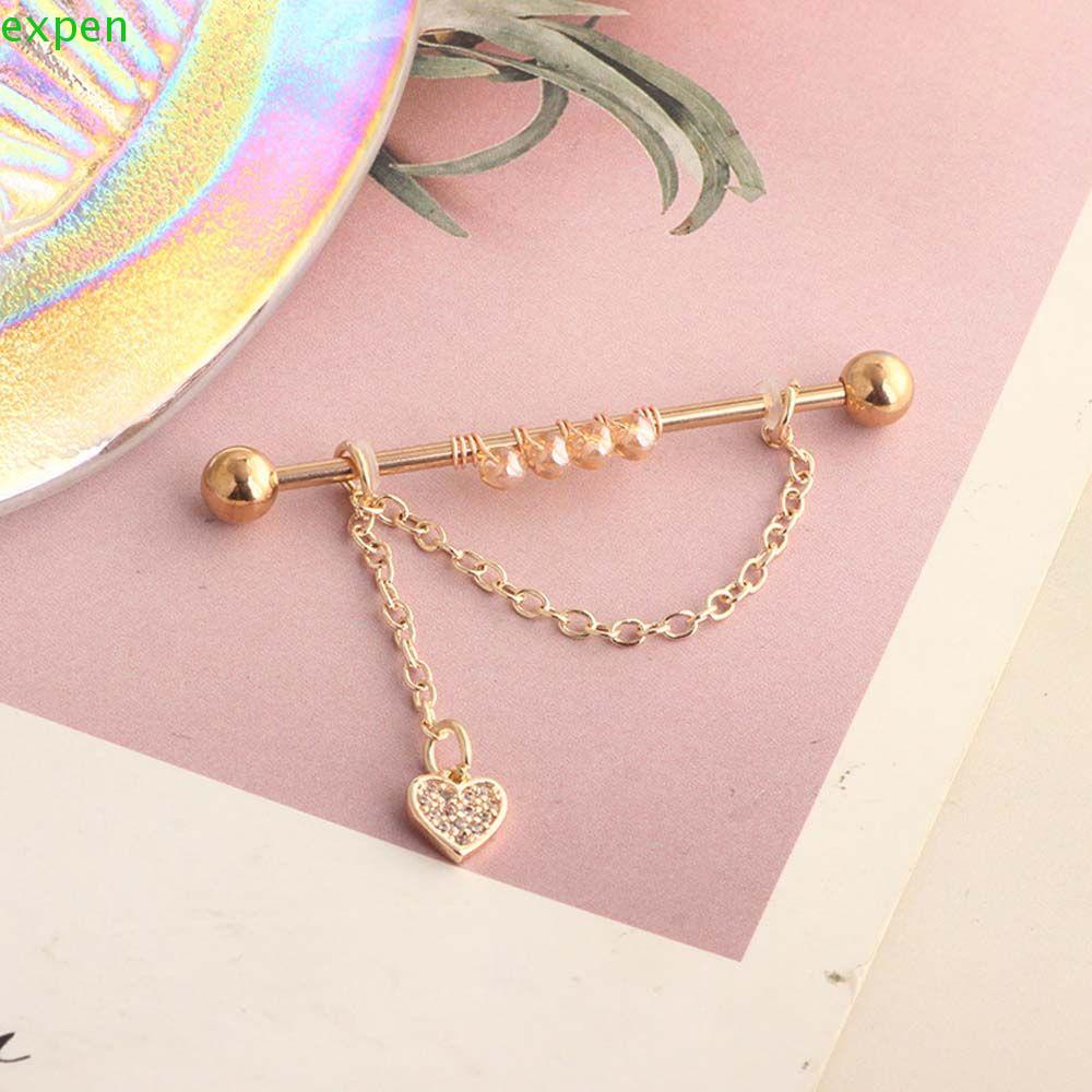 Khuyên Tai Hình Mũi Tên / Mặt Trăng / Mũi Tên Bằng Thép Không Gỉ|Khuyên Tai Kiểu Dàn Giáo Hình Trái Tim