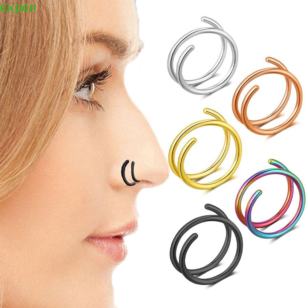 EXPEN Khuyên Mũi Bằng Thép Không Gỉ Phong Cách Vintage Thời Trang Dành Cho Nữ