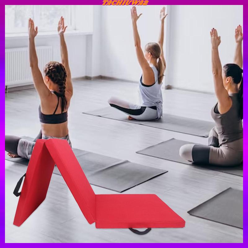 Thảm Tập Yoga Gấp Ba Khúc Bảo Vệ Sàn Nhà Có Tay Cầm Mang Đi Tiện Dụng