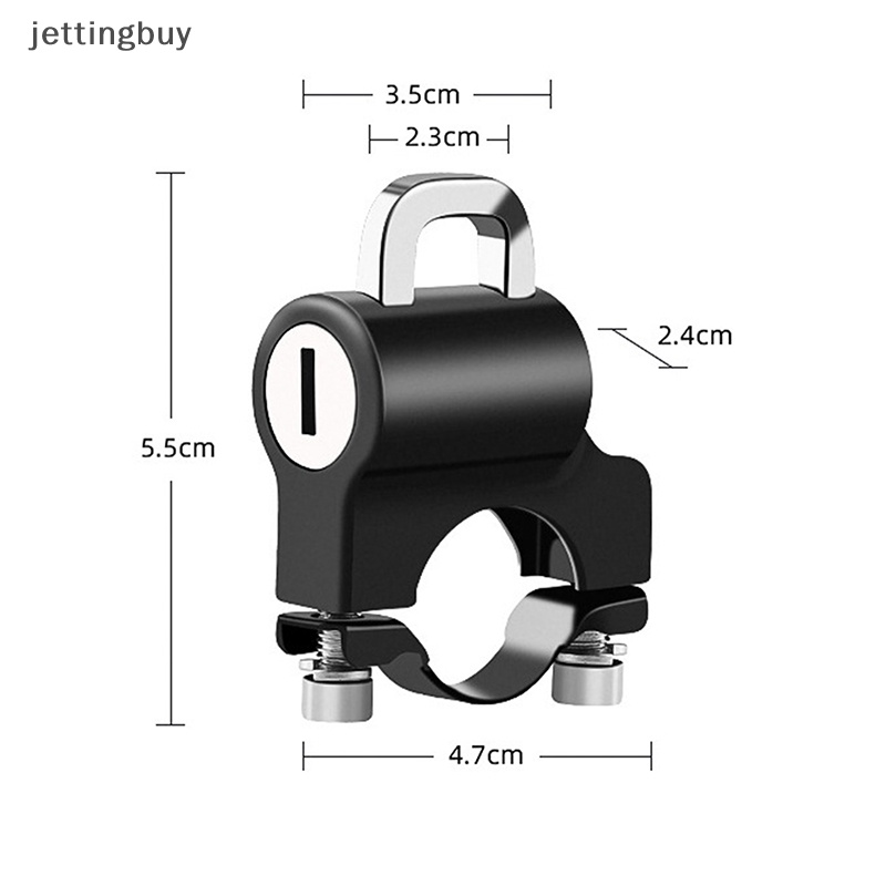 Ổ Khóa Mũ Bảo Hiểm Bằng Kim Loại Màu Đen Chống Trộm Thông Dụng Cho Xe Máy