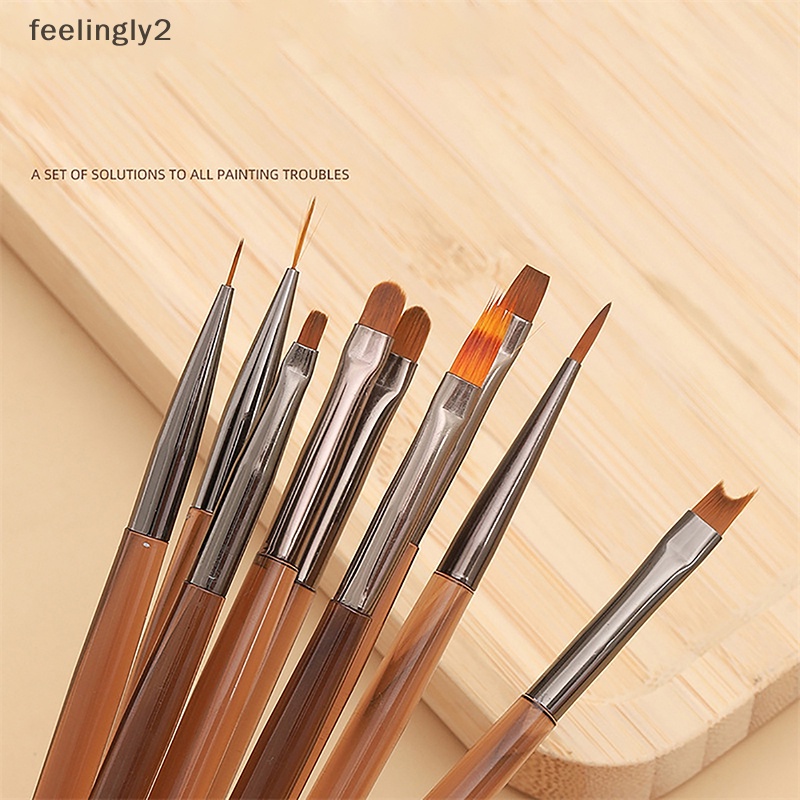 Cọ Sơn Nối Dài Móng Tay Nghệ Thuật DIY Bằng Nhựa Acrylic Họa Tiết Kẻ Sọc