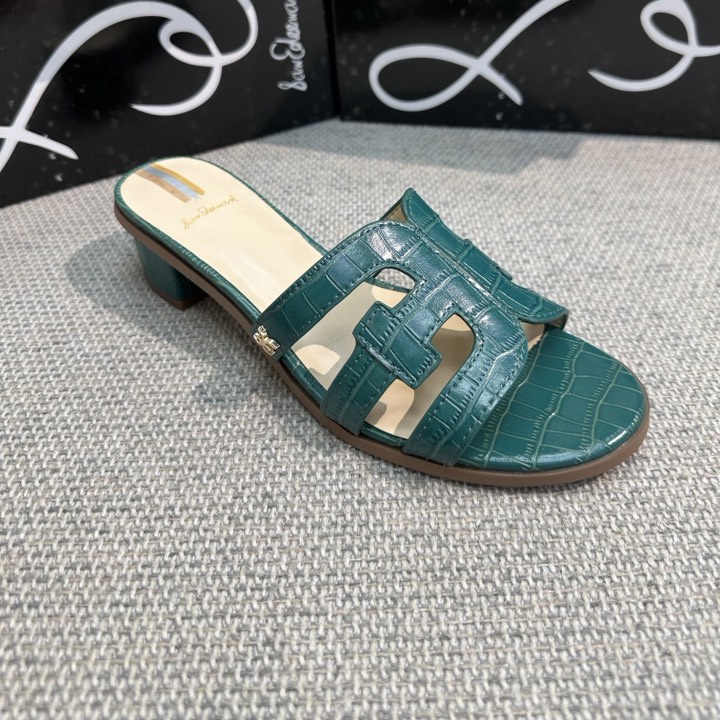 Sam Edelman Dép Cao Gót Bằng Da Bò Đế Dày Đục Lỗ Màu Kẹo Đơn Giản Mùa Hè Mới Cho Nữ