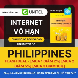 【sim du lịch philippines】【nhà mạng unitel】【internet tốc độ cao 4g / 5g】giao hoả tốc hcm