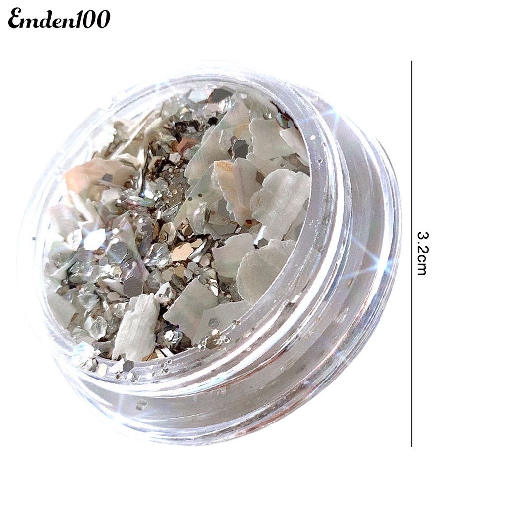 1 Hộp Phụ Kiện Trang Trí Móng Tay Hình Vỏ Sò Lấp Lánh