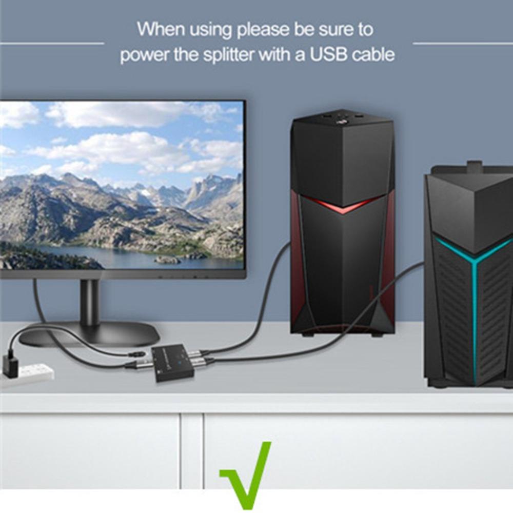 Bộ chia DisplayPort MMULCK 2 vào 1 ra / 1 vào 2 ra 8k @ 60hz dp 1.4 cho bảng điều khiển trò chơi/dự án/màn hình/tv