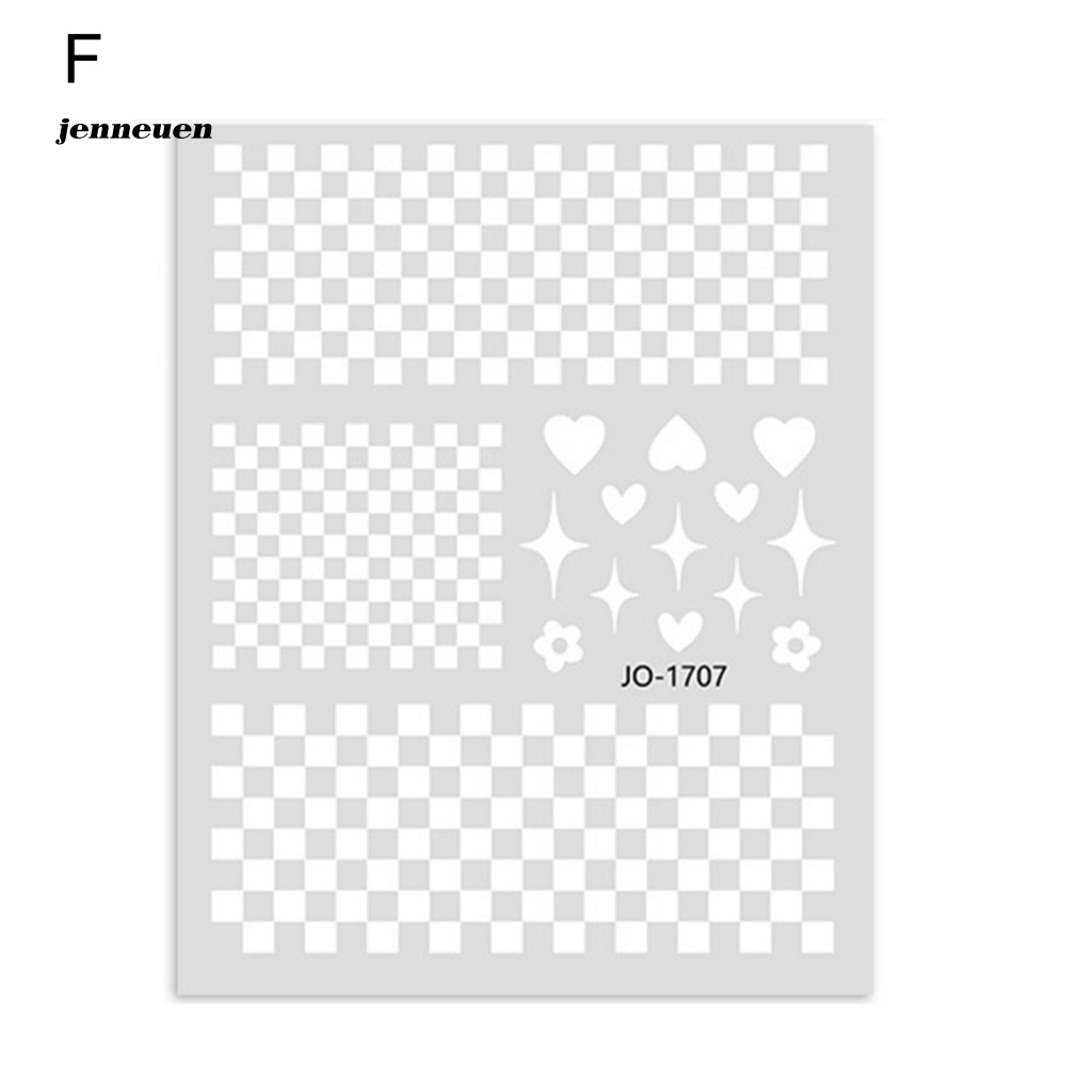 Miếng Dán Trang Trí Móng Tay Nghệ Thuật Thân Thiện Với Môi Trường Họa Tiết Kẻ Ô Tinh Tế