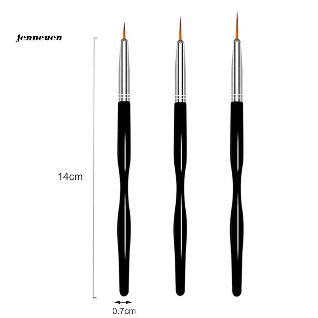 Set 3 Bút Vẽ Trang Trí Móng Nghệ Thuật Chống Mài Mòn