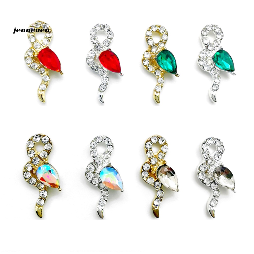 Set 10 Phụ Kiện Trang Trí Móng Nghệ Thuật Bằng Hợp Kim Đính Đá DIY