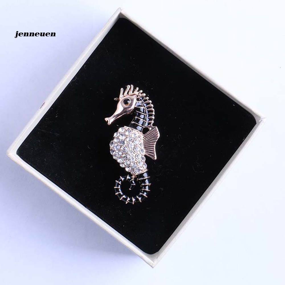 Ghim Cài Áo Hình Cá Ngựa Đính Đá Thời Trang Cho Nữ