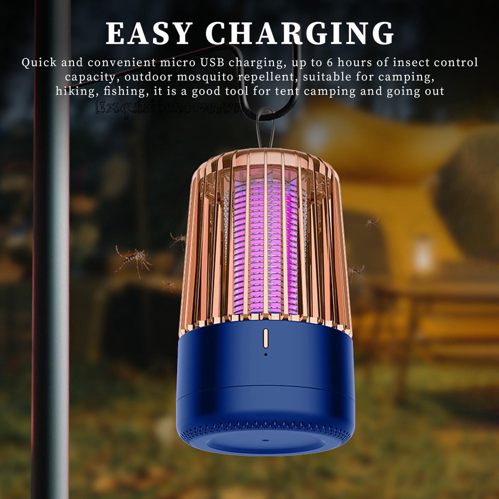 Đèn USB Diệt Muỗi 5V 5W 1200mAh Có Móc Treo Tiện Dụng Trong Nhà / Ngoài Trời