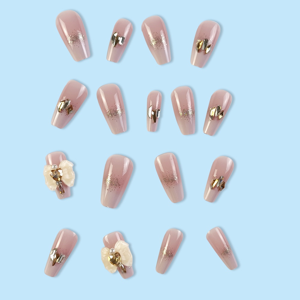 Miếng Dán Trang Trí Móng Tay Hình Nơ Lãng Mạn