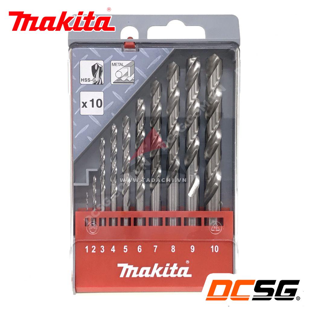 Bộ mũi khoan kim loại HSS-G 10 cái Makita D-57205 | DCSG