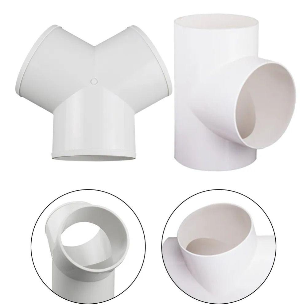 Khớp Nối Ống Thông Gió Hình Chữ T / Y Bằng Nhựa PVC Mới 100 / 150 / 200mm
