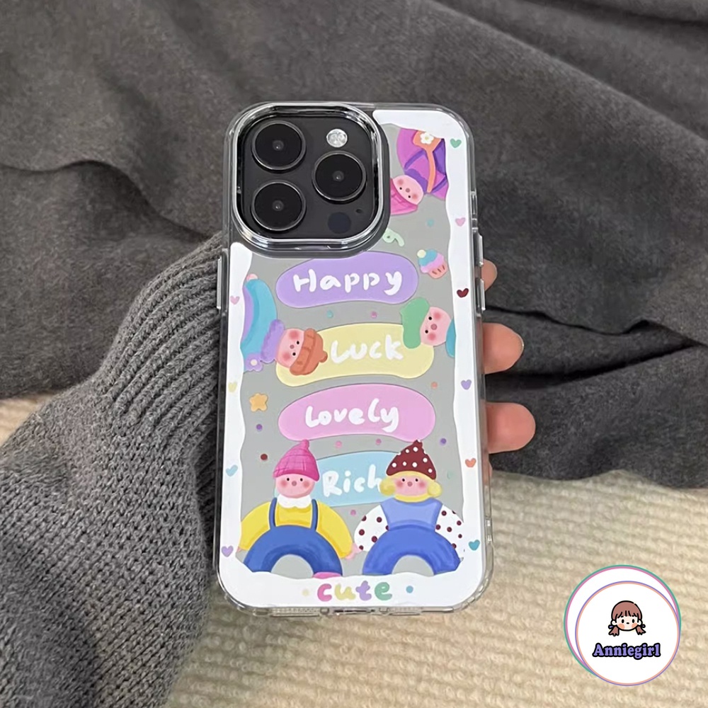 Ốp Điện Thoại Chống Sốc Có Gương Trang Điểm Hình Động Vật Cho iPhone 14 Pro 13 12 / 12Pro 11 Pro Max XR XS