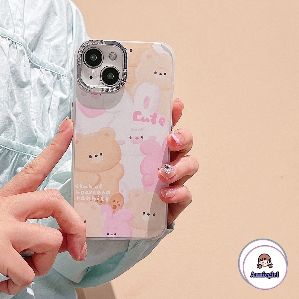 Ốp Điện Thoại Hình Thỏ Nhiều Màu Dễ Thương Cho iPhone 14 Pro 13 12 / 12pro 11 Pro Max XR XS 7 8Plus