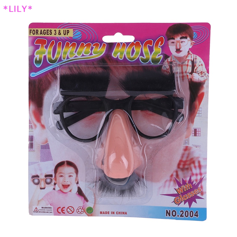 Lily ưa thích cosplay ngụy trang ria mép kính Halloween bên váy mũi lớn uuu