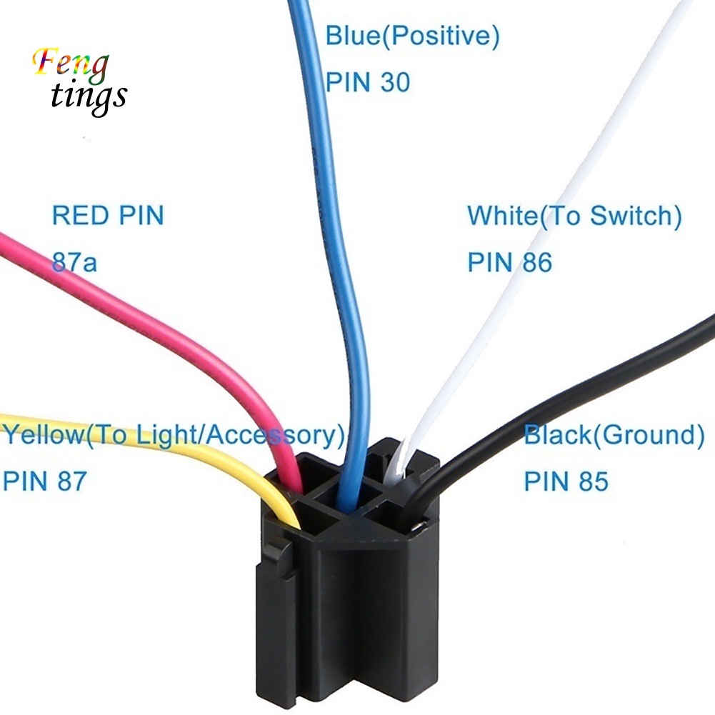 Set 5 Rơ Le JD1914 5-Pin 12V 40A Cho Xe Ô Tô
