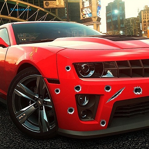 Sticker 3D Hình Lỗ Chụp Xe Hơi / Mũ Bảo Hiểm Vui Nhộn Chống Thấm Nước