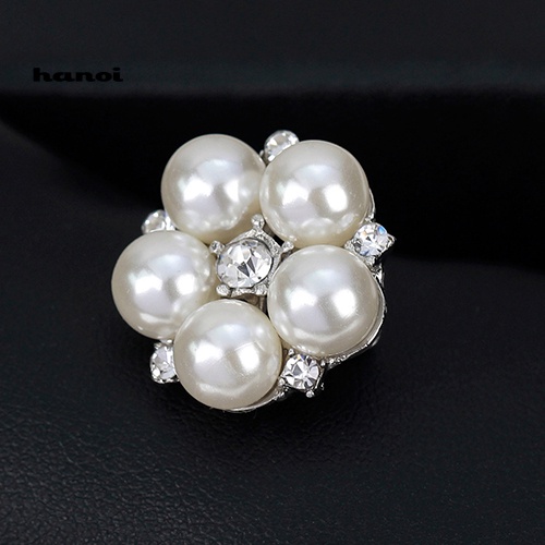 Ghim Cài Áo Hình Bông Hoa Đính Ngọc Trai Nhân Tạo Thời Trang