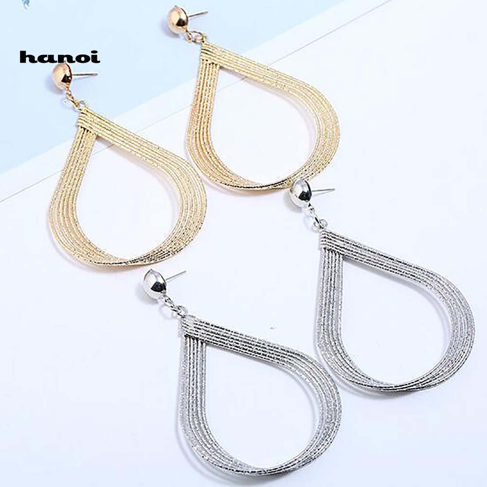 Khuyên Tai Hình Giọt Nước Rỗng Đơn Giản Thời Trang Cho Nữ