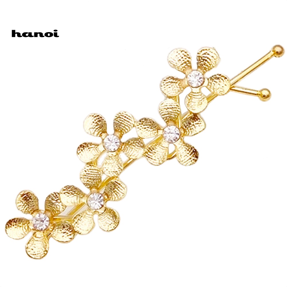 Kẹp Tóc Hoa Đính Đá Lấp Lánh Thời Trang Cho Nữ