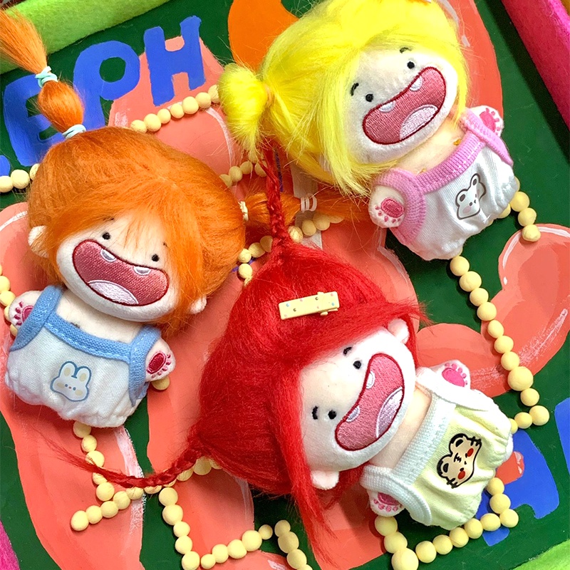 Búp Bê Vải Mini Họa Tiết Hoạt Hình Dễ Thương Dùng Làm Quà Tặng Sinh Nhật