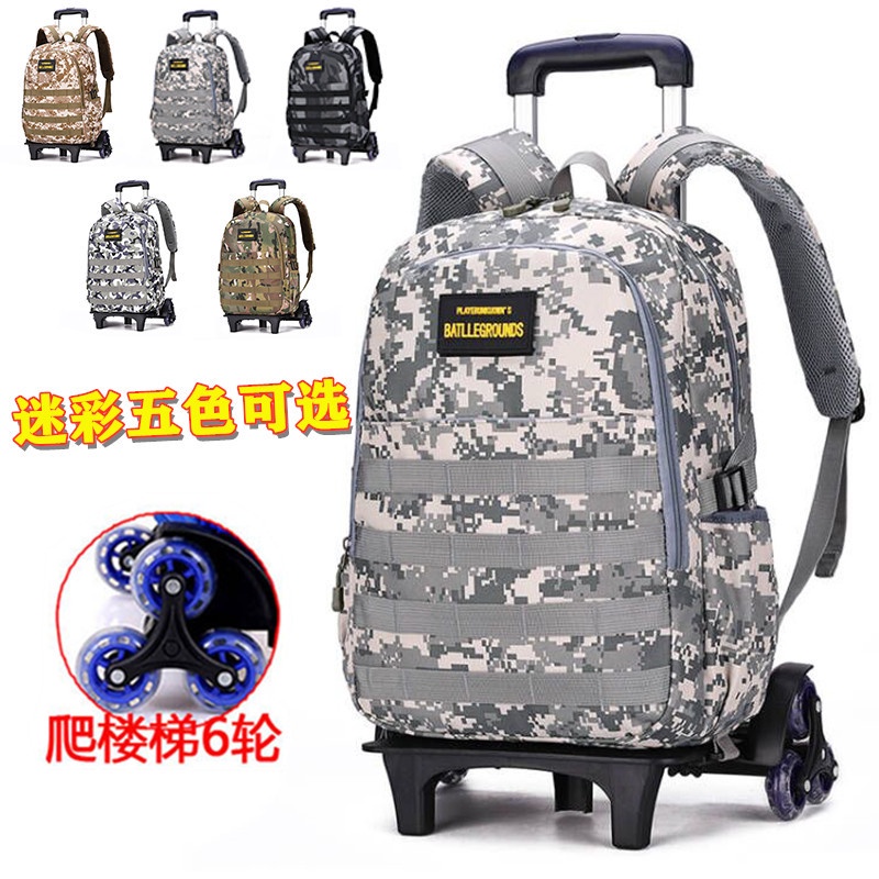 Ba Lô Kéo Đi Học Kích Cỡ Lớn Dành Cho Bé Trai Lớp 2-6