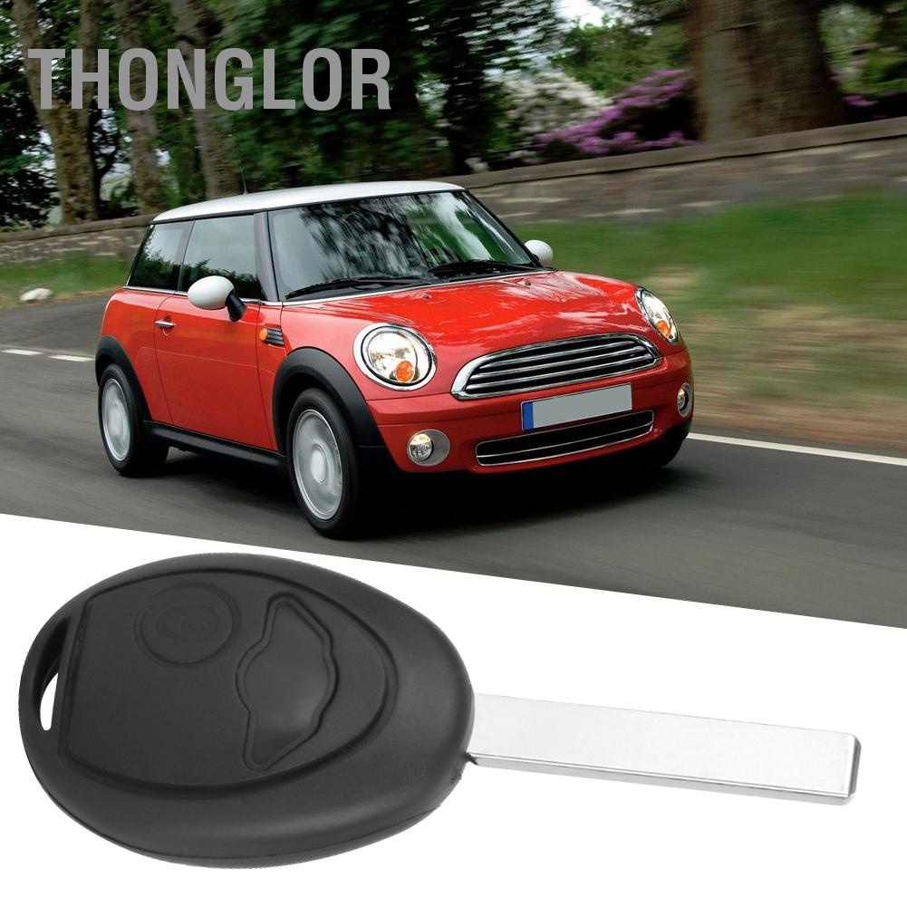 Thonglor 2 Nút Màu Đen Ô Tô Điều Khiển Từ Xa Chìa Khóa Fob Bao Vỏ Phù Hợp Cho MINI One Cooper S R50