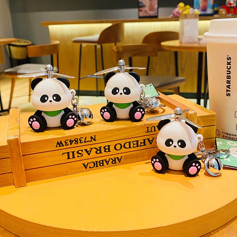 Móc Khóa Xe Hơi Hình Gấu Trúc Hoạt Hình Sáng Tạo