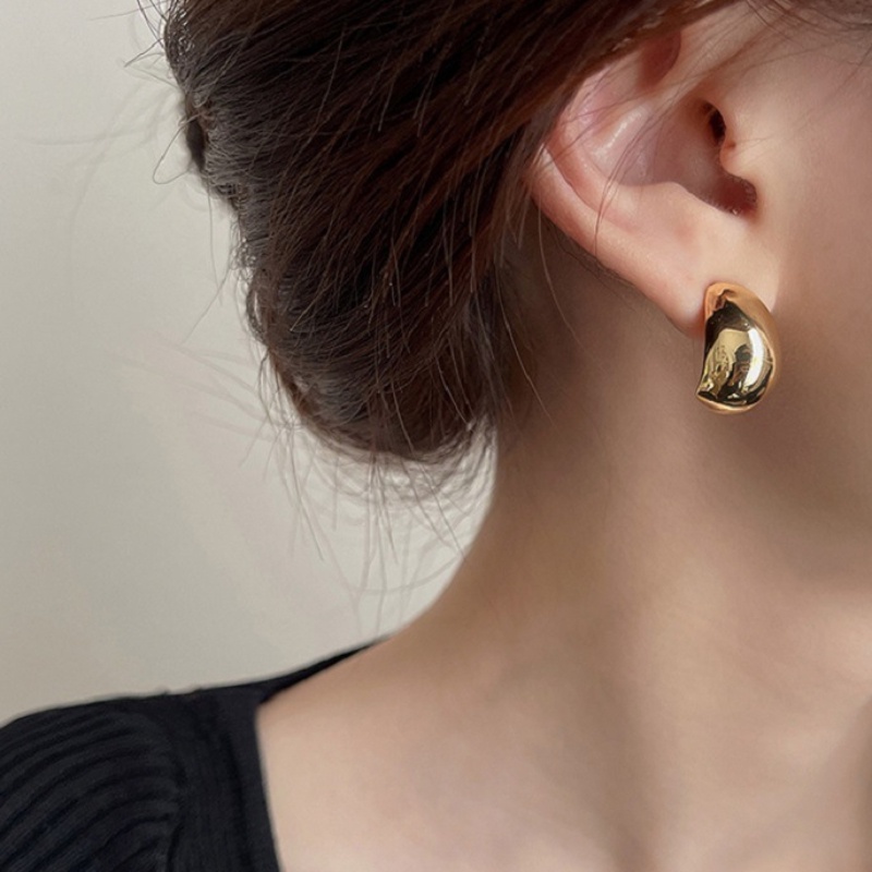 Bông Tai Hợp Kim Hình Hạt Đậu Nhỏ Phong Cách Retro Sang Trọng Thời Trang Cho Nữ