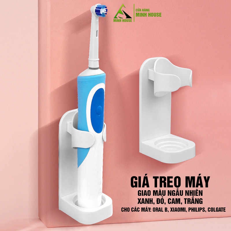 Giá kệ treo máy bàn chải đánh răng điện Oral-B, Philips, Xiaomi kiêm máy cạo râu Minh House