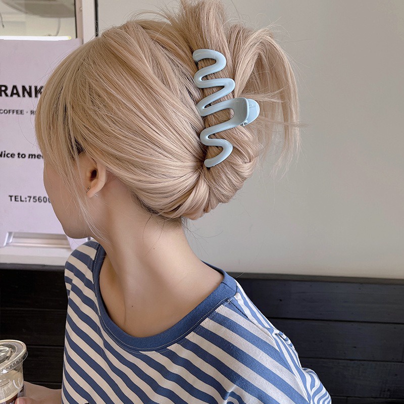 Ahellogirl Kẹp Tóc Hình Cá Mập Màu Sắc Dopamine Lớn Mẫu Mới 2023