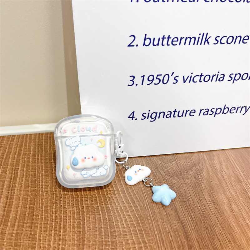 Vỏ Bảo Vệ Hộp Sạc Tai Nghe Bluetooth Không Dây Airpods1 / 2 3 Pro Pro2 Air Pods Pro 3 Hình Đám Mây Dễ Thương Ốp