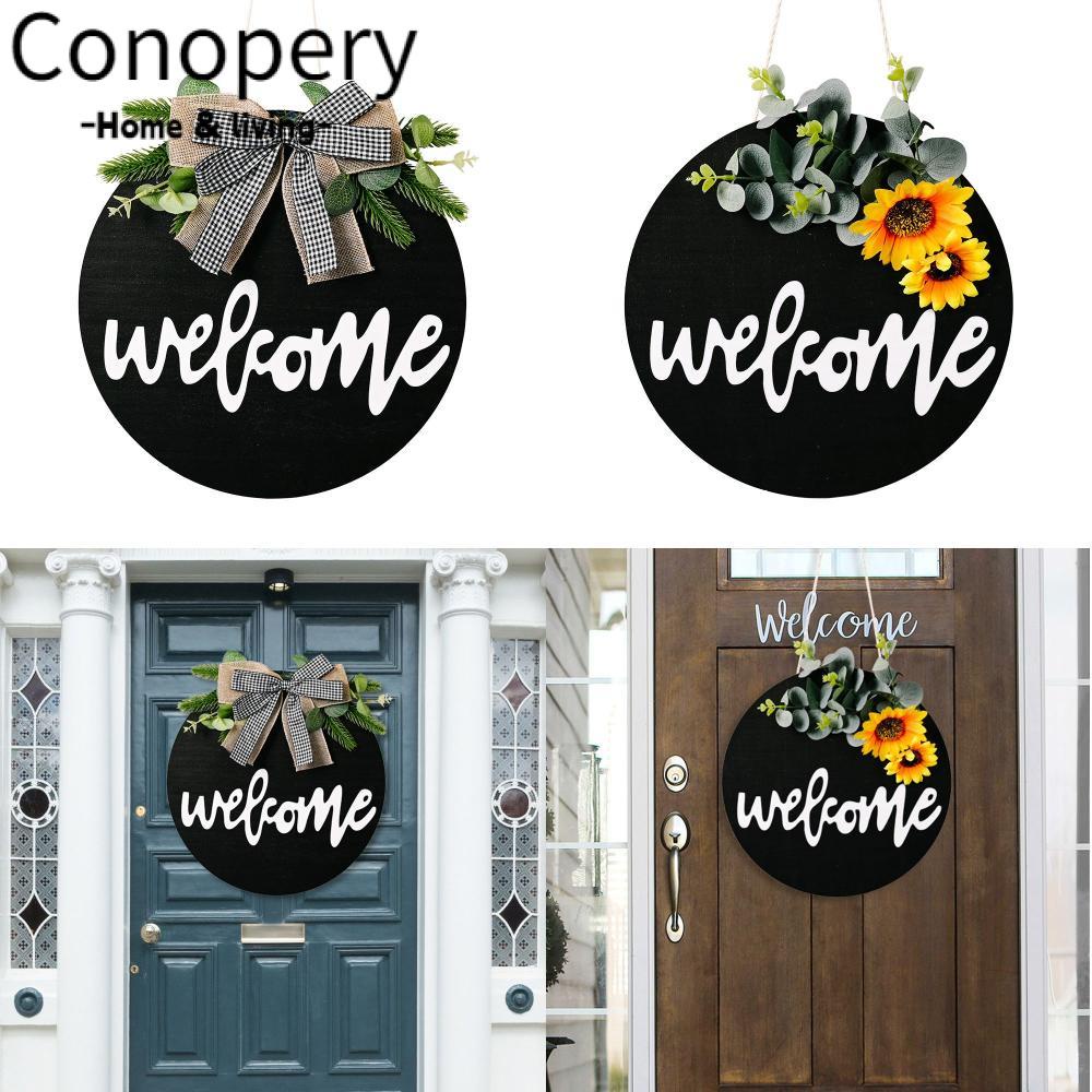 Conopery Bảng Gỗ Treo Cửa In Chữ Welcome Home Trang Trí Nhà Cửa