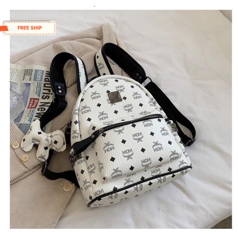✅Balo da PU chống nước chữ MOM size 40 phong cách hàn quốc thời trang 2023