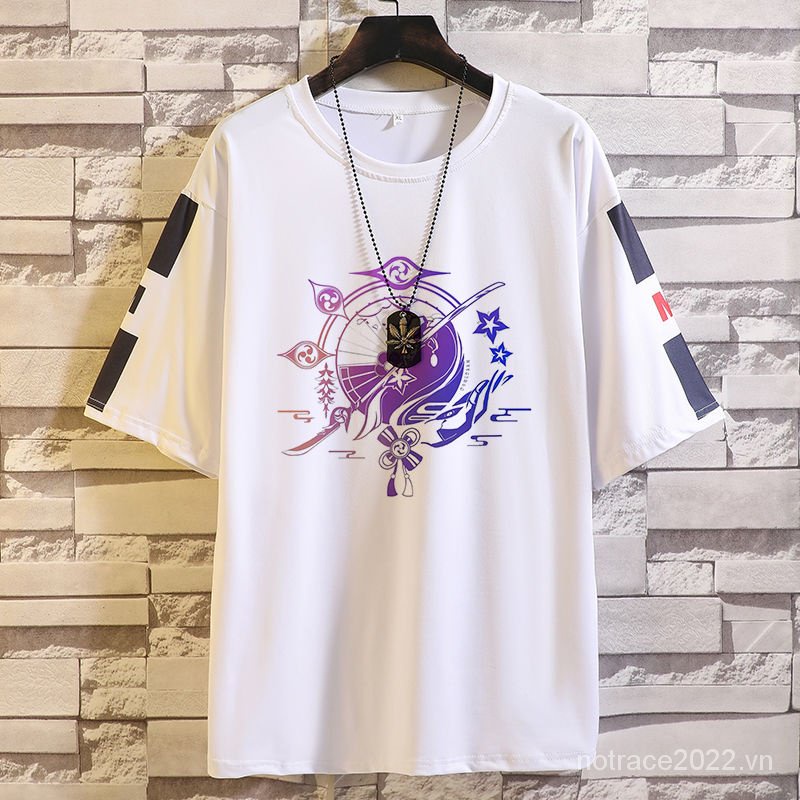 ★Genshin Impact★Kazuha & Raiden Merchandise Áo Thun Tay Ngắn Dáng Rộng Phong Cách Mới Mùa Hè Cho Học Sinh