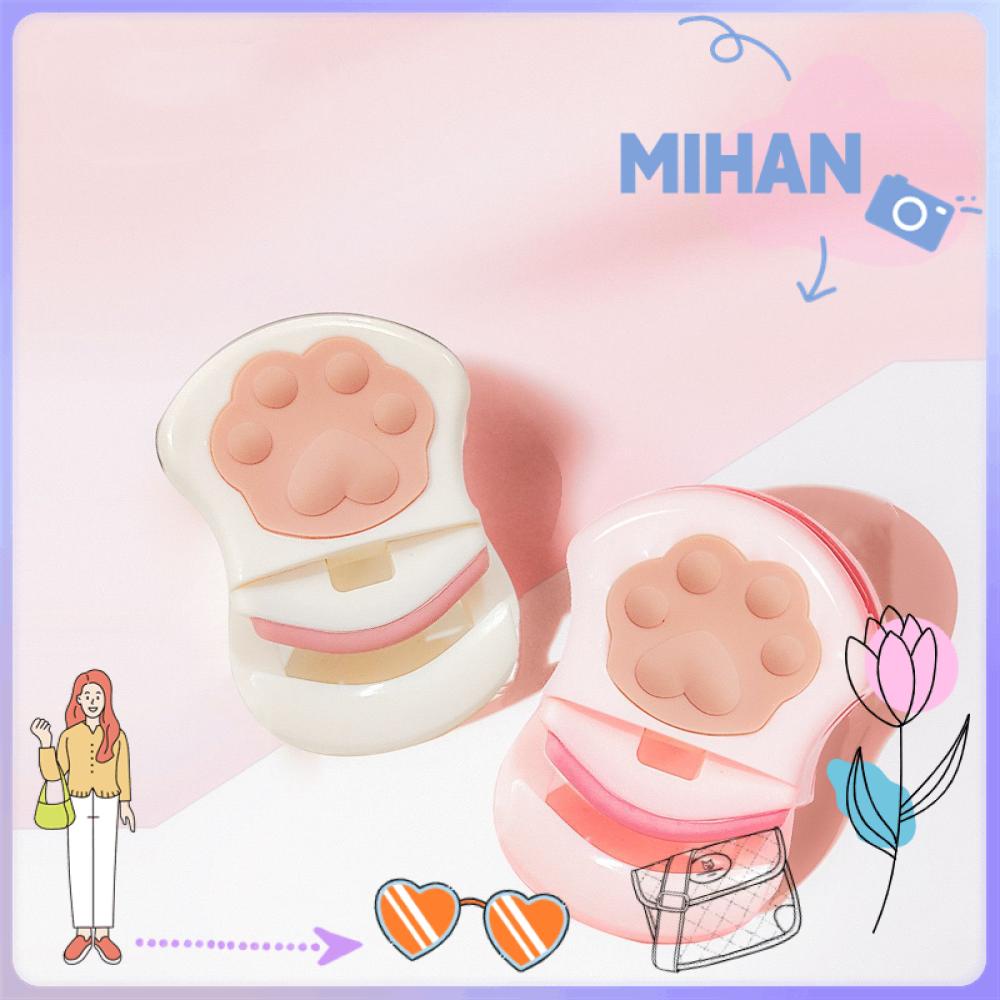 Dụng cụ bấm mi bằng nhựa hình bàn chân mèo mini nhiều màu tiện dụng