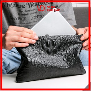 Ví Clutch Nam Cầm Tay Vân Cá Sấu Da PU D001 [VD Luxury_Ví Da Cao Cấp]