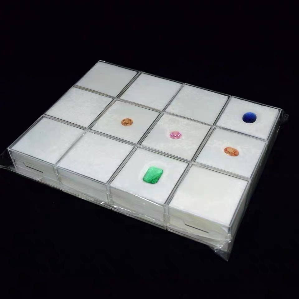 Hộp Đựng Nhẫn / Vòng Tay Bằng Nhựa acrylic Trong Suốt Nhiều Màu Sắc Đính Đá Quý Hình Vuông Dài