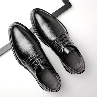 Giày tây oxford nam công sở da vân tăng chiều cao cao cấp